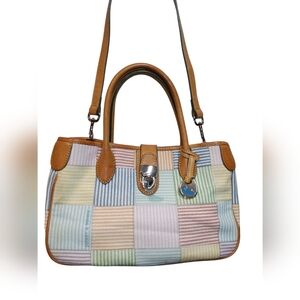 EUC Dooney and Bourke Pastel Patchwork Crossbody Bag